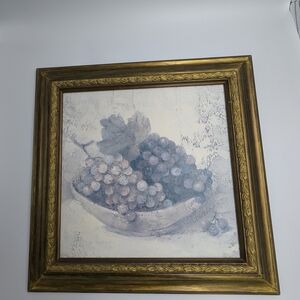 Framed Grape Still Life Art